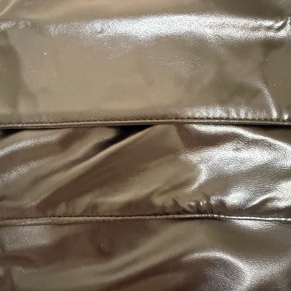 Black American Apparel Thick Band Faux Leather Belt - extra long (82 inch) - Picture 3 of 4